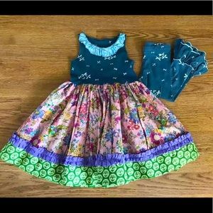 Matilda Jane Platinum Tank Dress + Leggings